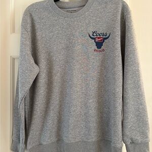 Coors Banquet Rodeo Gray Sweater like New